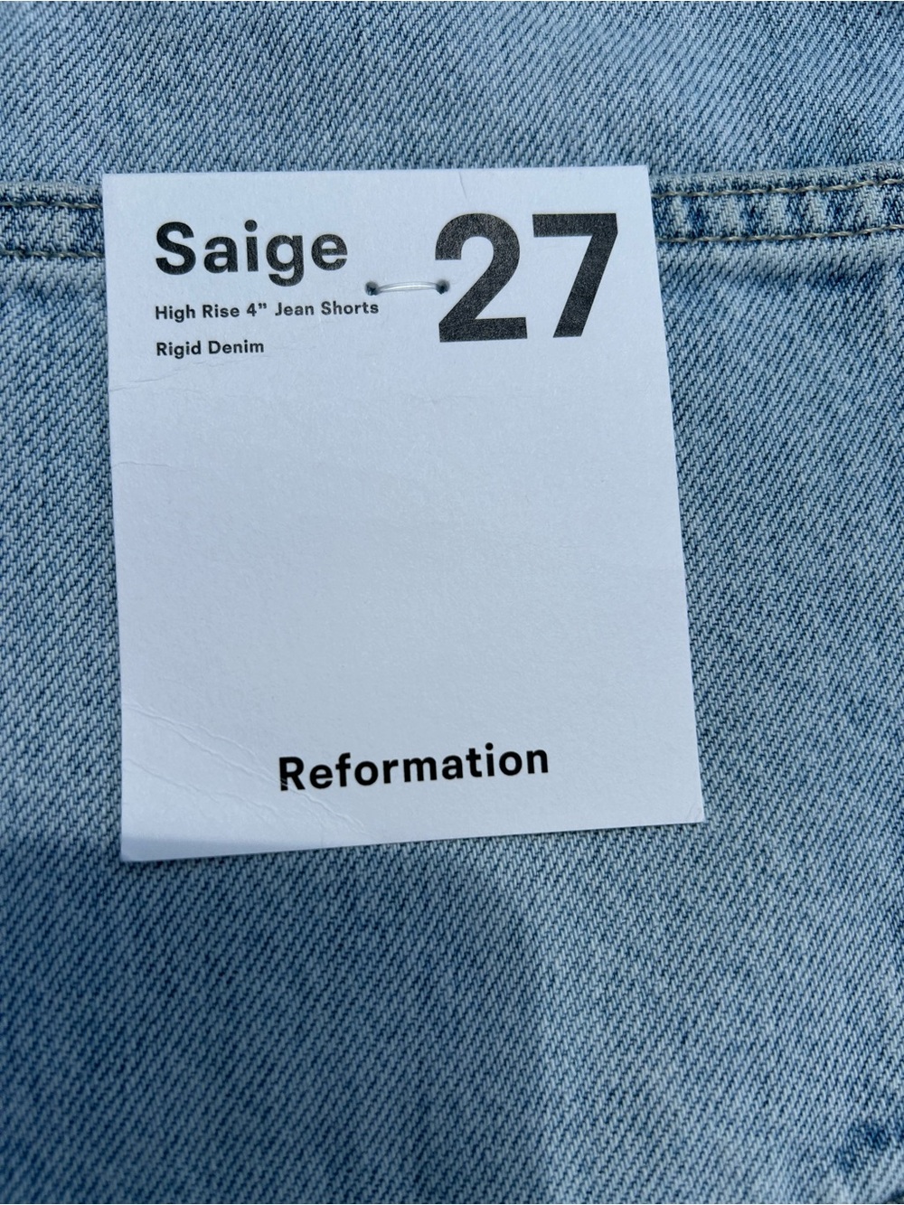 NWT🌷(27) Reformation Saige High-Rise Denim Shorts - Picture 8 of 13